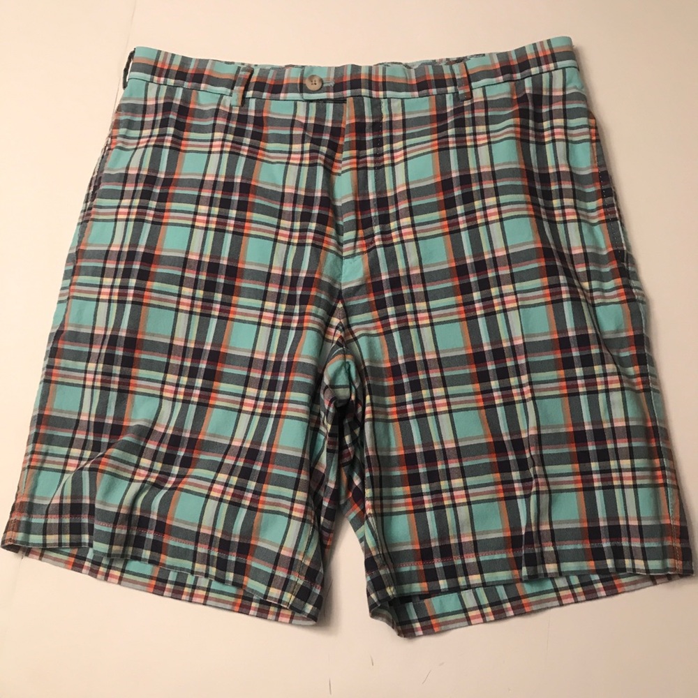 Peter Millar Men's Shorts Sz 34 Plaid Golf Cotton
